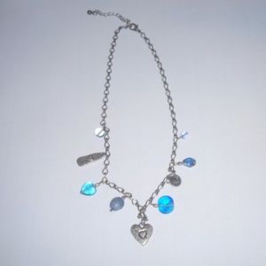 Pretty 19" Necklace with Charms & Colored Beads